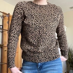 ✅ CLOSET CLOSING SOON LOFT Leopard Print Sweater - Black and Tan